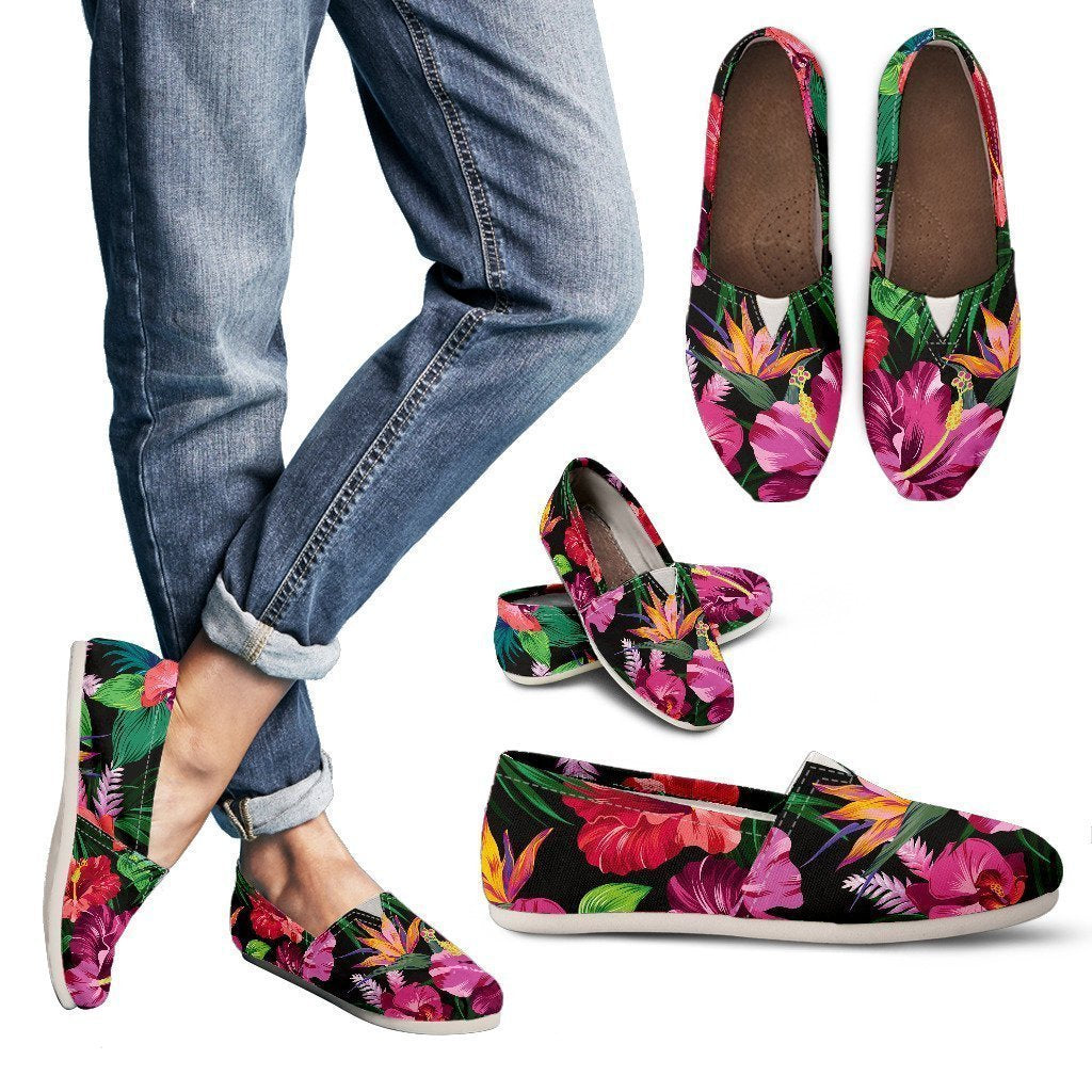 Tropical Beach store Hibiscus Women’s slip-on canvas shoes