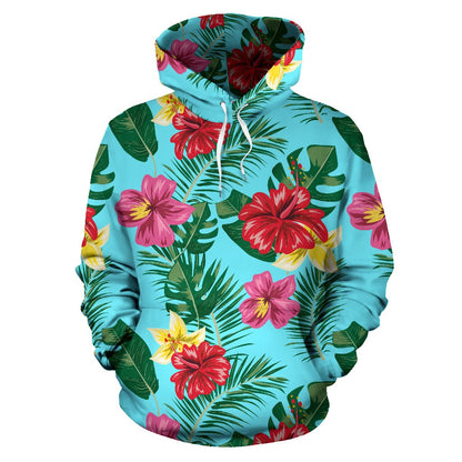 Hibiscus Hawaiian Flower All Over Print Hoodie