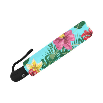 Hibiscus Hawaiian Flower Automatic Foldable Umbrella