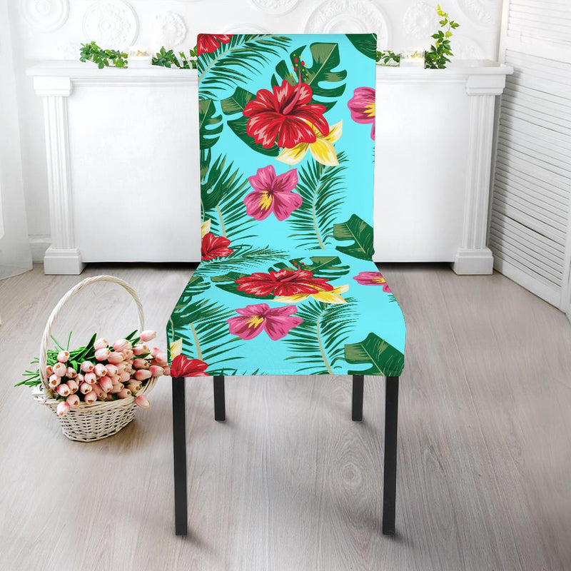 Hibiscus Hawaiian Flower Dining Chair Slipcover-JORJUNE.COM