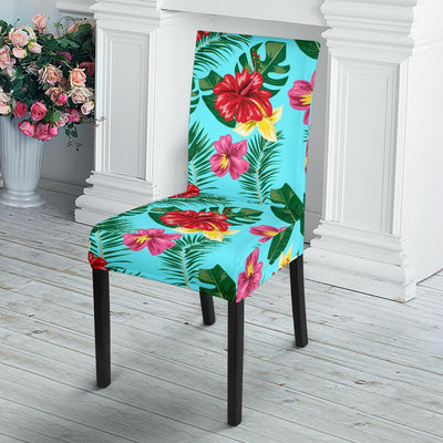 Hibiscus Hawaiian Flower Dining Chair Slipcover-JORJUNE.COM