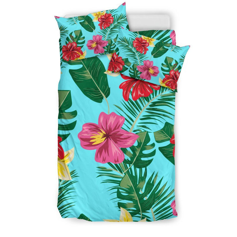 Hibiscus Hawaiian Flower Duvet Cover Bedding Set