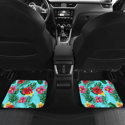 Hibiscus Hawaiian Flower Front and Back Car Floor Mats