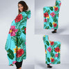 Hibiscus Hawaiian Flower Hooded Blanket-JORJUNE.COM