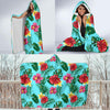 Hibiscus Hawaiian Flower Hooded Blanket-JORJUNE.COM