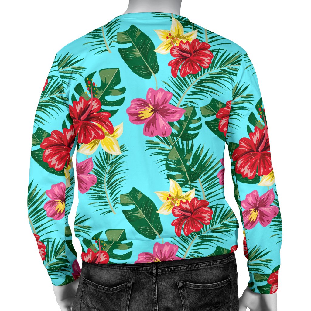 Hibiscus Hawaiian Flower Men Crewneck Sweatshirt