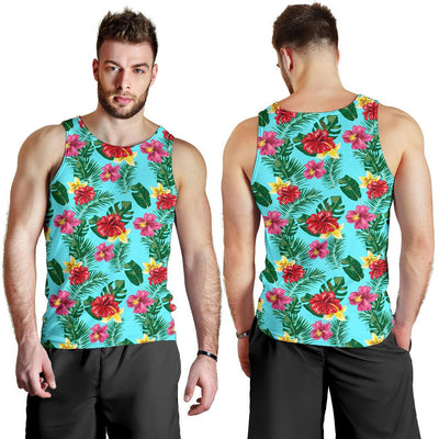 Hibiscus Hawaiian Flower Men Tank Top