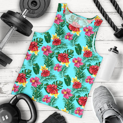 Hibiscus Hawaiian Flower Men Tank Top