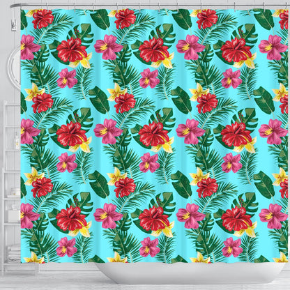 Hibiscus Hawaiian Flower Shower Curtain