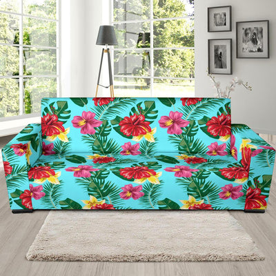 Hibiscus Hawaiian Flower Sofa Slipcover-JORJUNE.COM