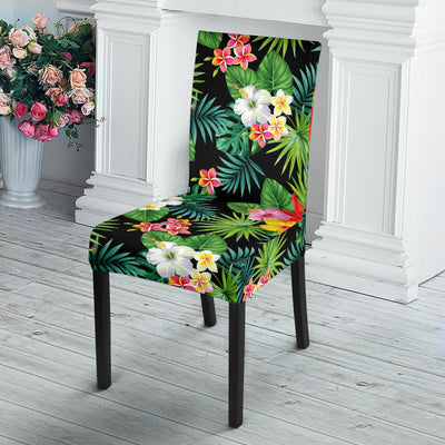 Hibiscus Hawaiian flower tropical Dining Chair Slipcover-JORJUNE.COM