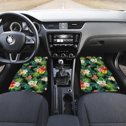 Hibiscus Hawaiian flower tropical Front and Back Car Floor Mats