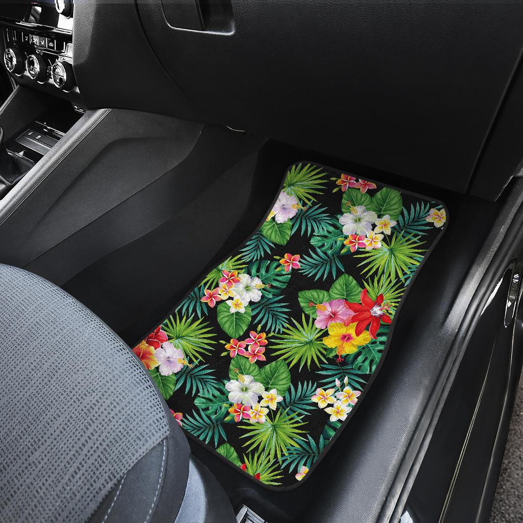 Hibiscus Hawaiian flower tropical Front and Back Car Floor Mats