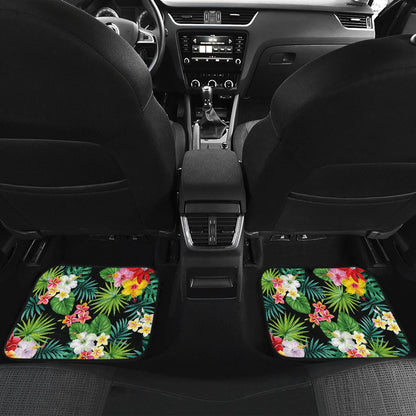 Hibiscus Hawaiian flower tropical Front and Back Car Floor Mats