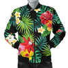 Hibiscus Hawaiian Flower Tropical Men Casual Bomber Jacket