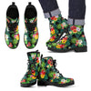 Hibiscus Hawaiian Flower Tropical Men Leather Boots