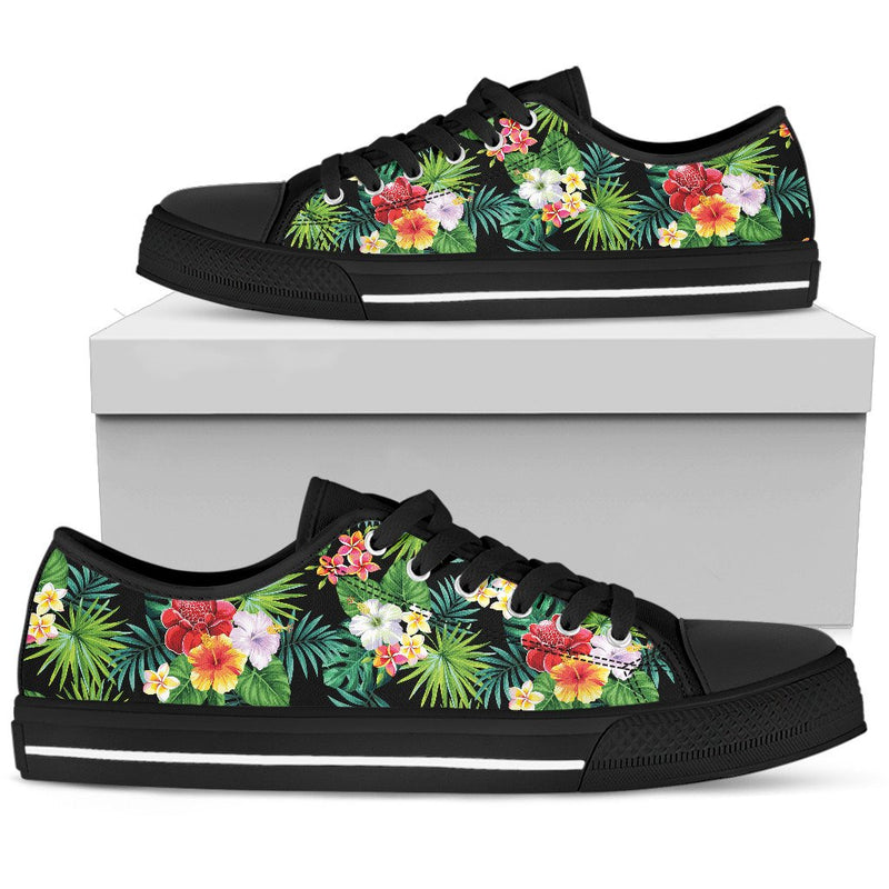 Hibiscus Hawaiian flower tropical Men Low Top Shoes