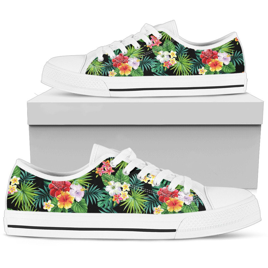 Hibiscus Hawaiian flower tropical Men Low Top Shoes