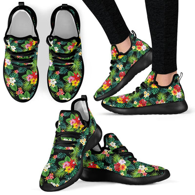 Hibiscus Hawaiian Flower Tropical Mesh Knit Sneakers Shoes