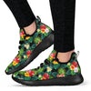Hibiscus Hawaiian Flower Tropical Mesh Knit Sneakers Shoes