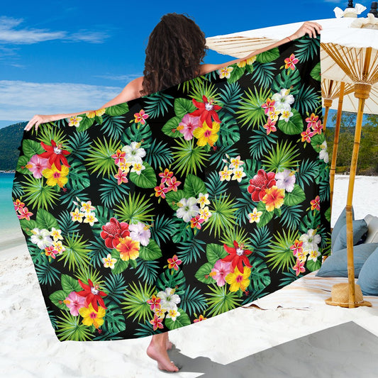Hibiscus Hawaiian Flower Tropical Sarong Pareo Wrap