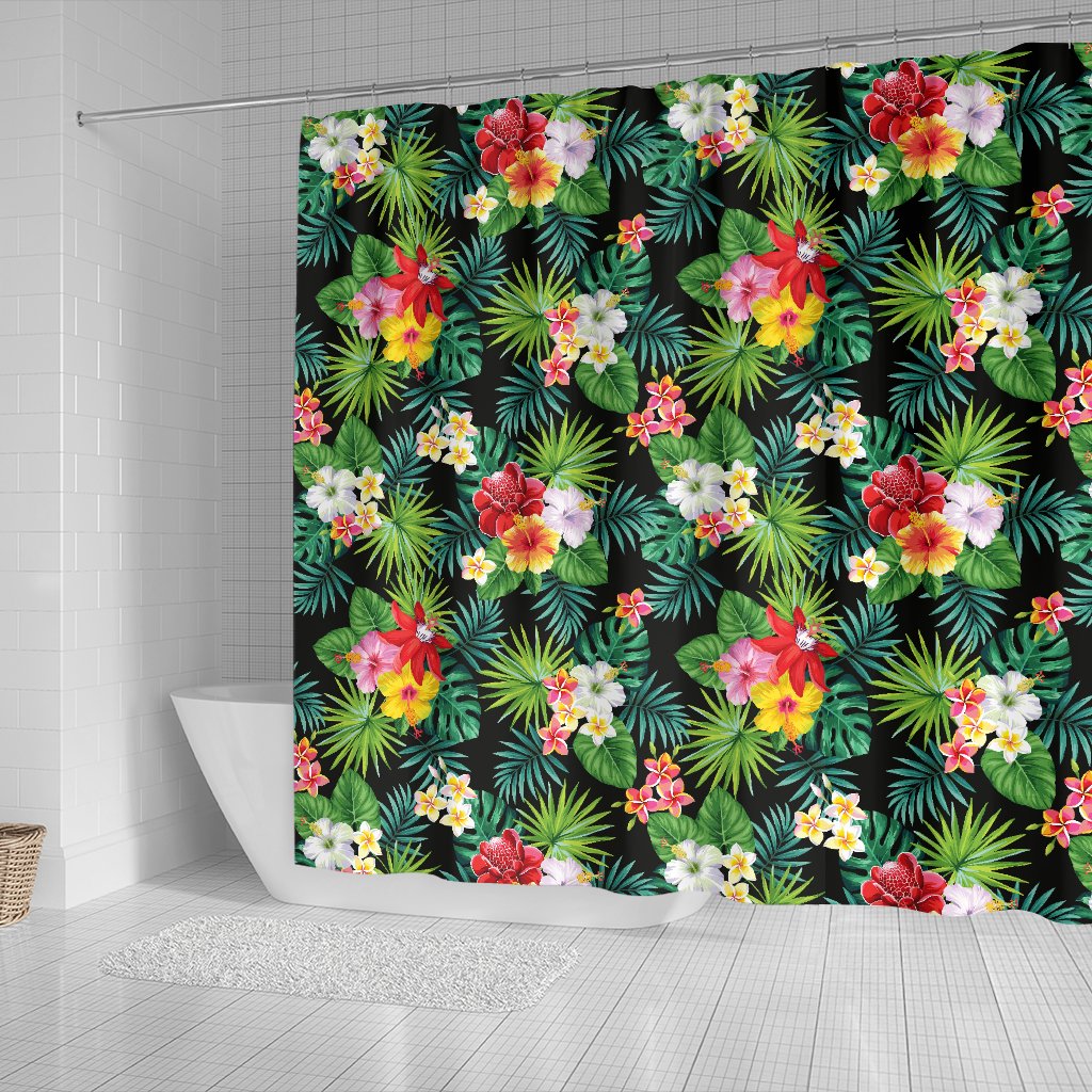Hibiscus Hawaiian Flower Tropical Shower Curtain