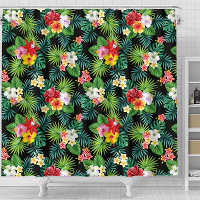 Hibiscus Hawaiian Flower Tropical Shower Curtain