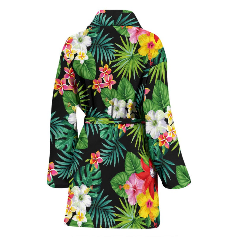 Hibiscus Hawaiian flower tropical Women Bath Robe