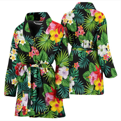 Hibiscus Hawaiian flower tropical Women Bath Robe