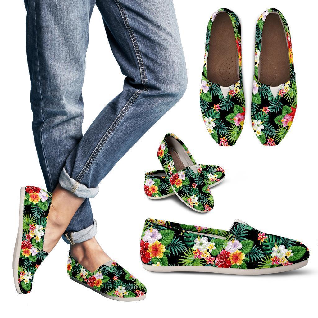 Hibiscus Hawaiian flower tropical Women Casual Shoes-JorJune.com