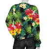 Hibiscus Hawaiian Flower Tropical Women Crewneck Sweatshirt