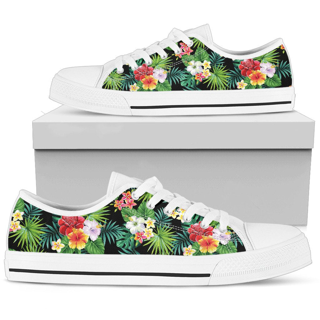 Hibiscus Hawaiian flower tropical Women Low Top Shoes