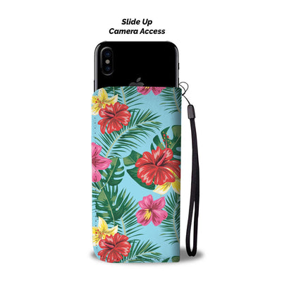Hibiscus Hawaiian Flower Wallet Phone Case