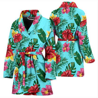 Hibiscus Hawaiian Flower Women Bath Robe