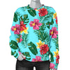 Hibiscus Hawaiian Flower Women Crewneck Sweatshirt