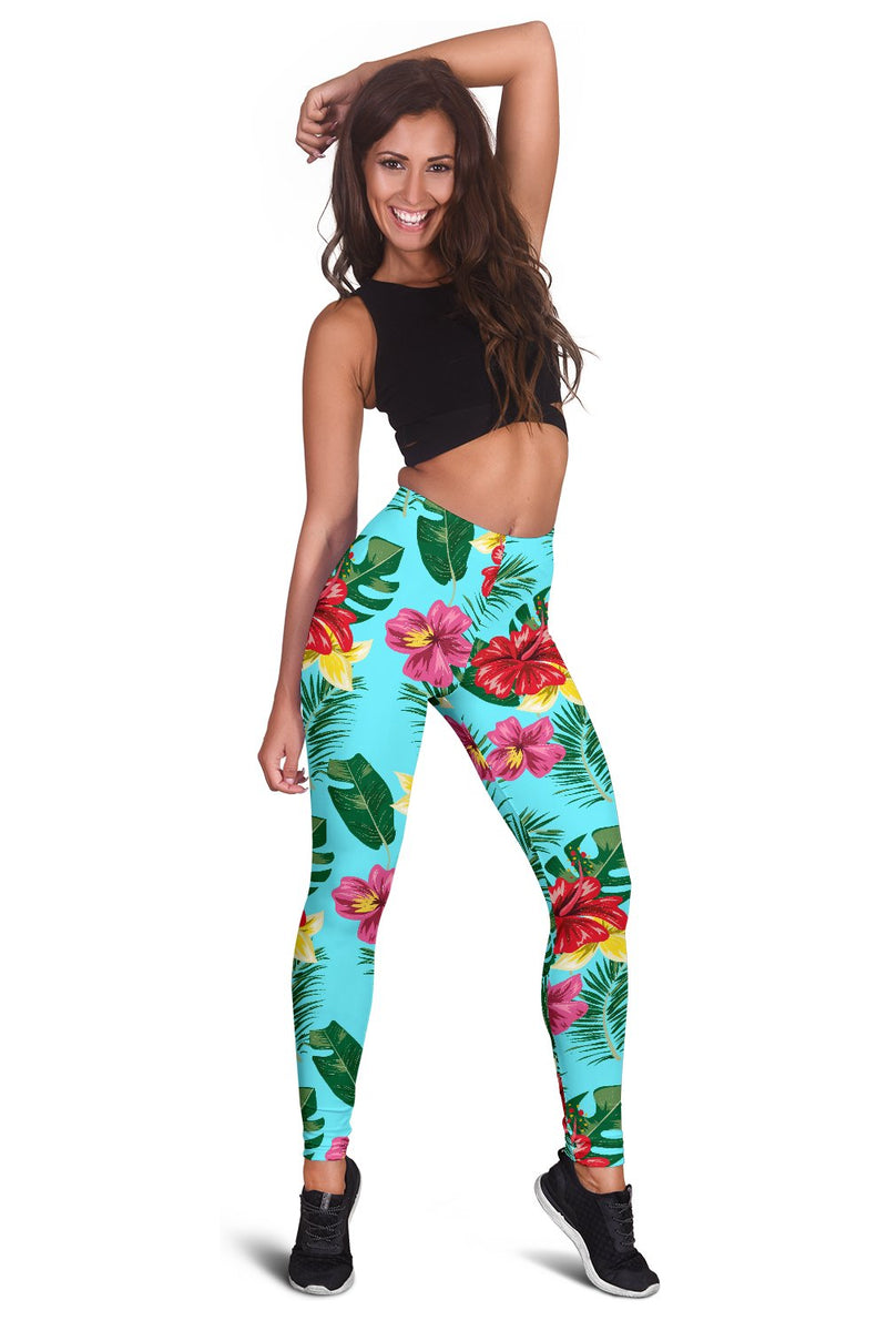 Hibiscus Hawaiian Flower Women Leggings