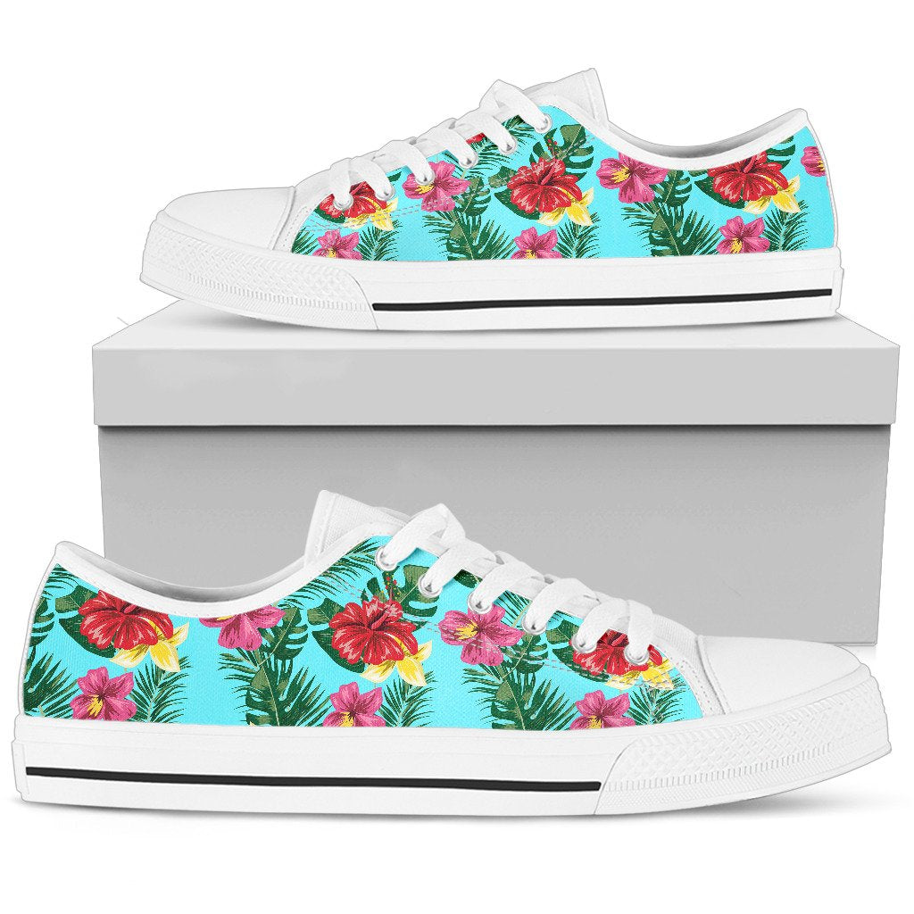 Hibiscus Hawaiian Flower Women Low Top Shoes