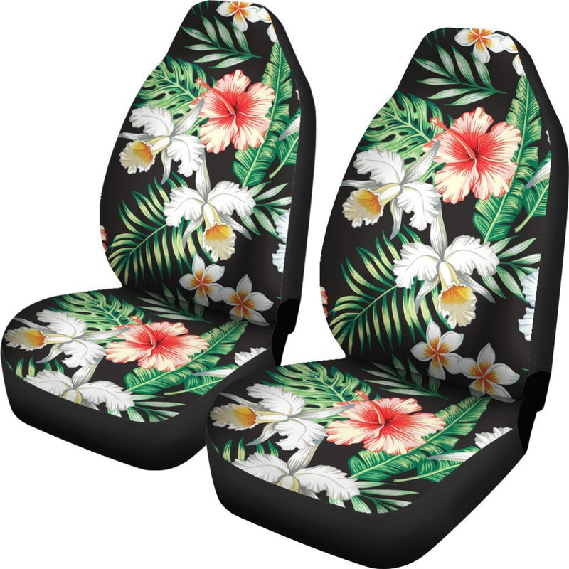 Hibiscus Hawaiian tropical flower Universal Fit Car Seat Covers