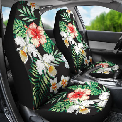 Hibiscus Hawaiian tropical flower Universal Fit Car Seat Covers
