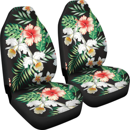 Hibiscus Hawaiian tropical flower Universal Fit Car Seat Covers