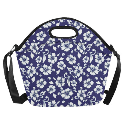 Hibiscus Pattern Print Design HB010 Neoprene Lunch Bag-JorJune