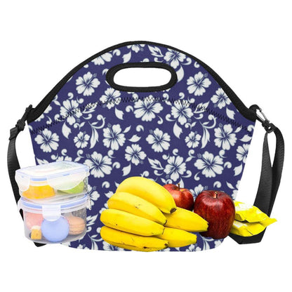 Hibiscus Pattern Print Design HB010 Neoprene Lunch Bag-JorJune