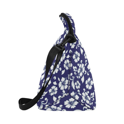 Hibiscus Pattern Print Design HB010 Neoprene Lunch Bag-JorJune