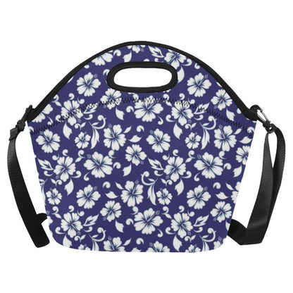 Hibiscus Pattern Print Design HB010 Neoprene Lunch Bag-JorJune