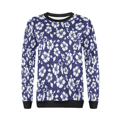 Hibiscus Pattern Print Design HB010 Women Long Sleeve Sweatshirt-JorJune