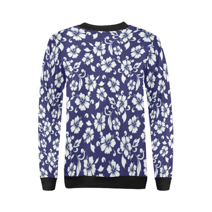 Hibiscus Pattern Print Design HB010 Women Long Sleeve Sweatshirt-JorJune