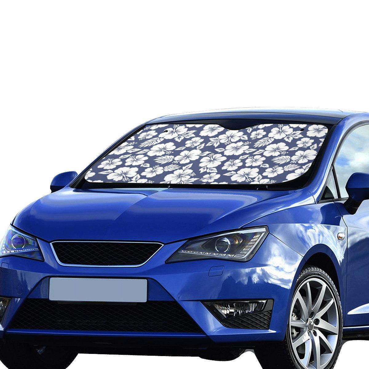 Hibiscus Pattern Print Design HB012 Car Sun Shade-JorJune