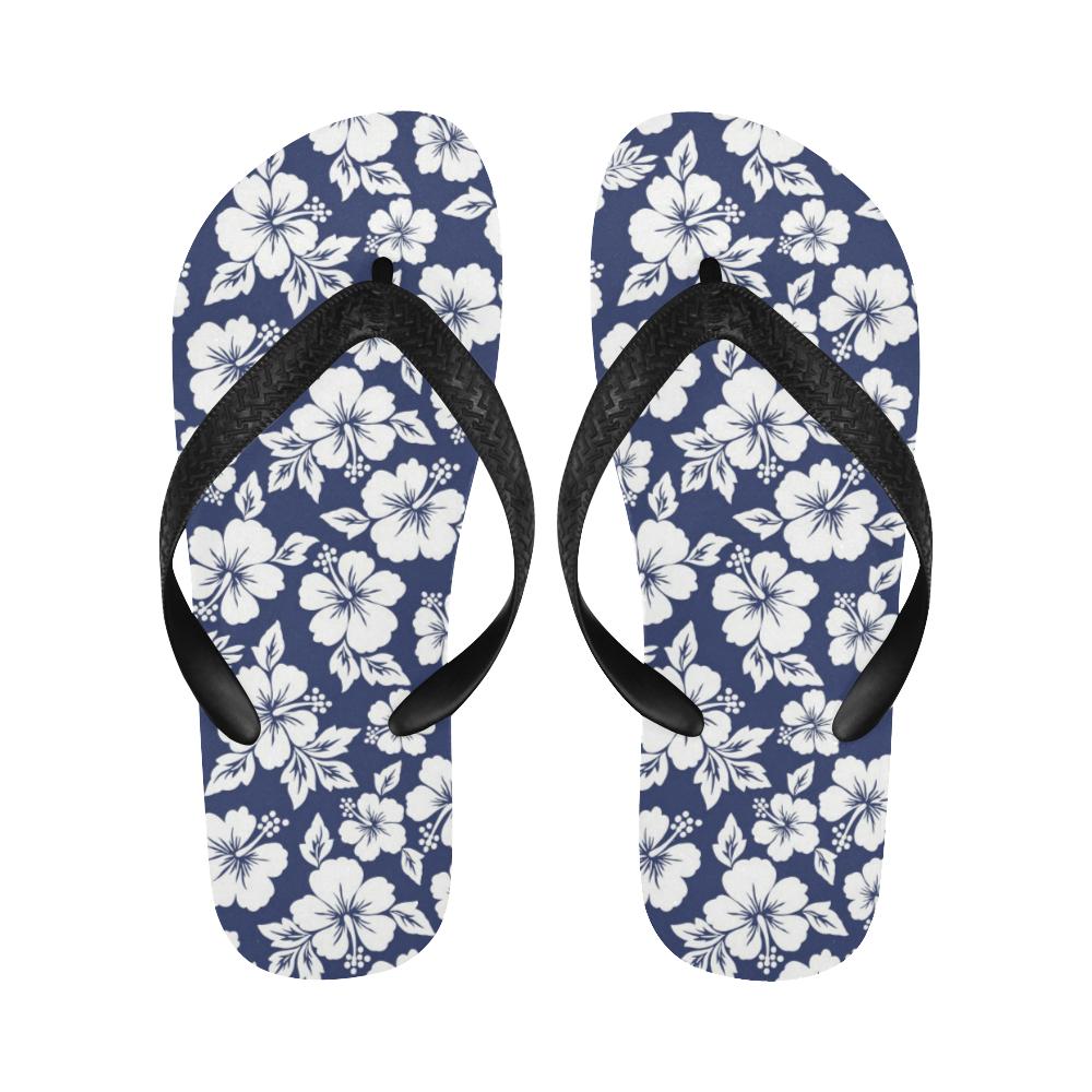 Hibiscus Pattern Print Design HB012 Flip Flops-JorJune