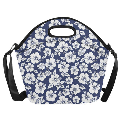 Hibiscus Pattern Print Design HB012 Neoprene Lunch Bag-JorJune