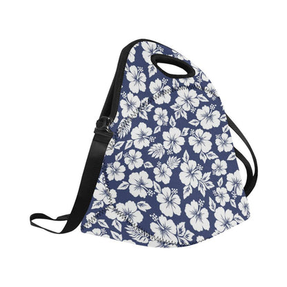 Hibiscus Pattern Print Design HB012 Neoprene Lunch Bag-JorJune